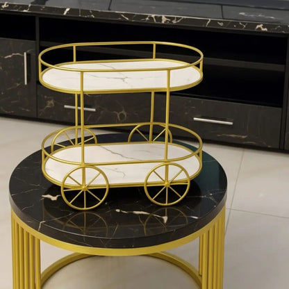 2tier trolly shape Cake stand& Cosmetic Rack