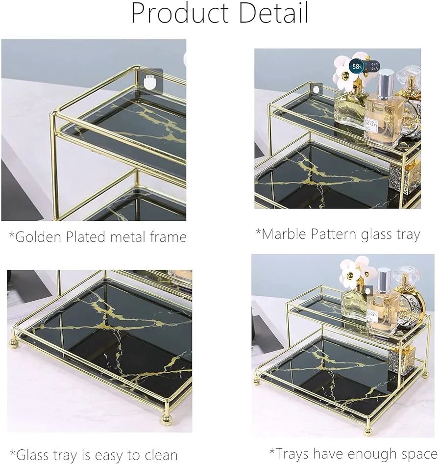Makeup organizer Shelf 2 tier Double Decker design vanity Makeup organizer